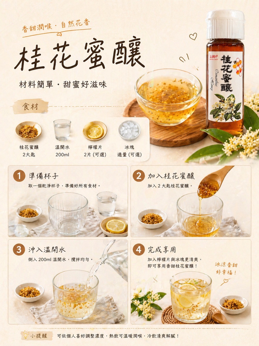 蜂蜜教學海報
