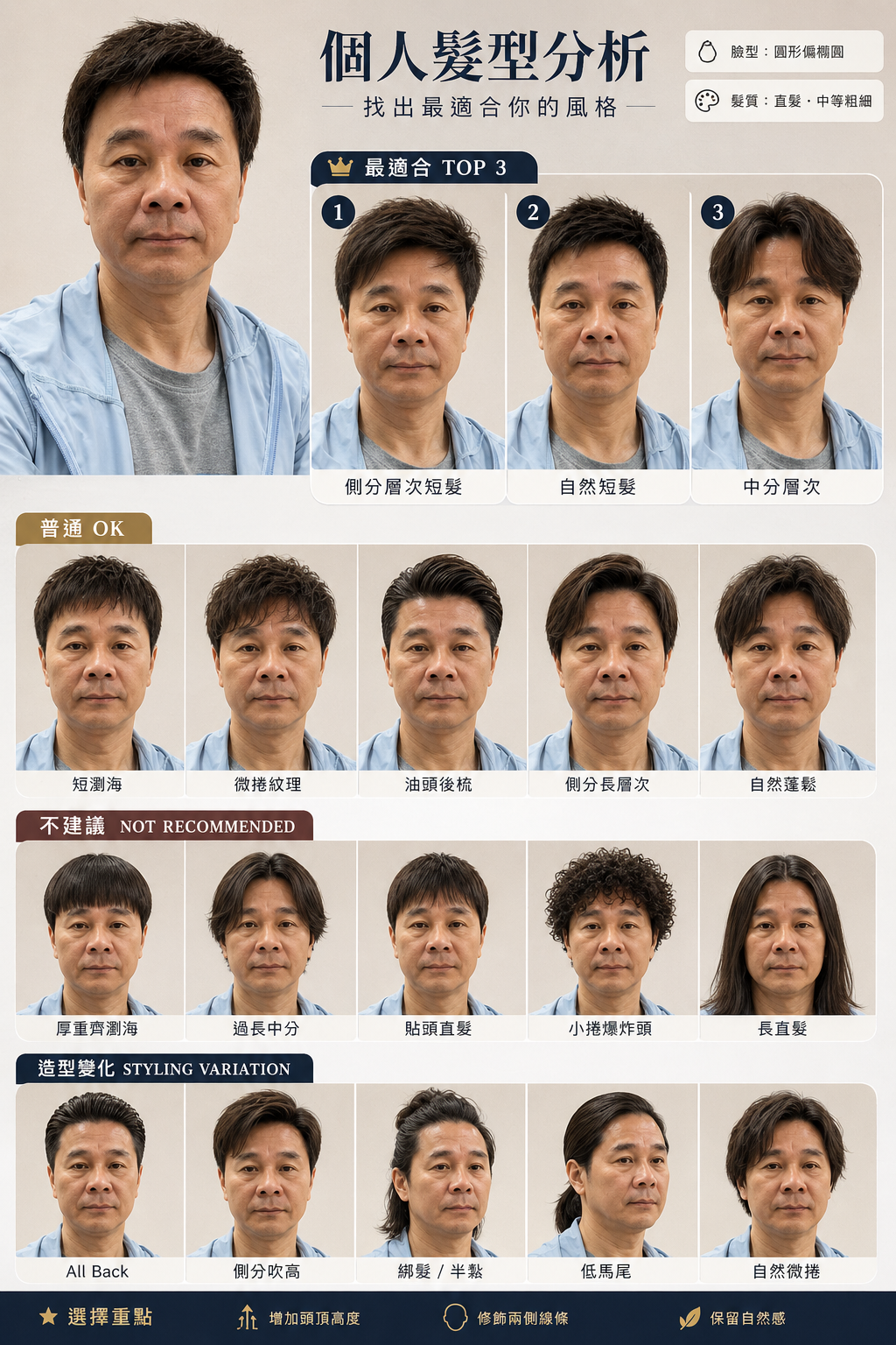 髮型分析建議