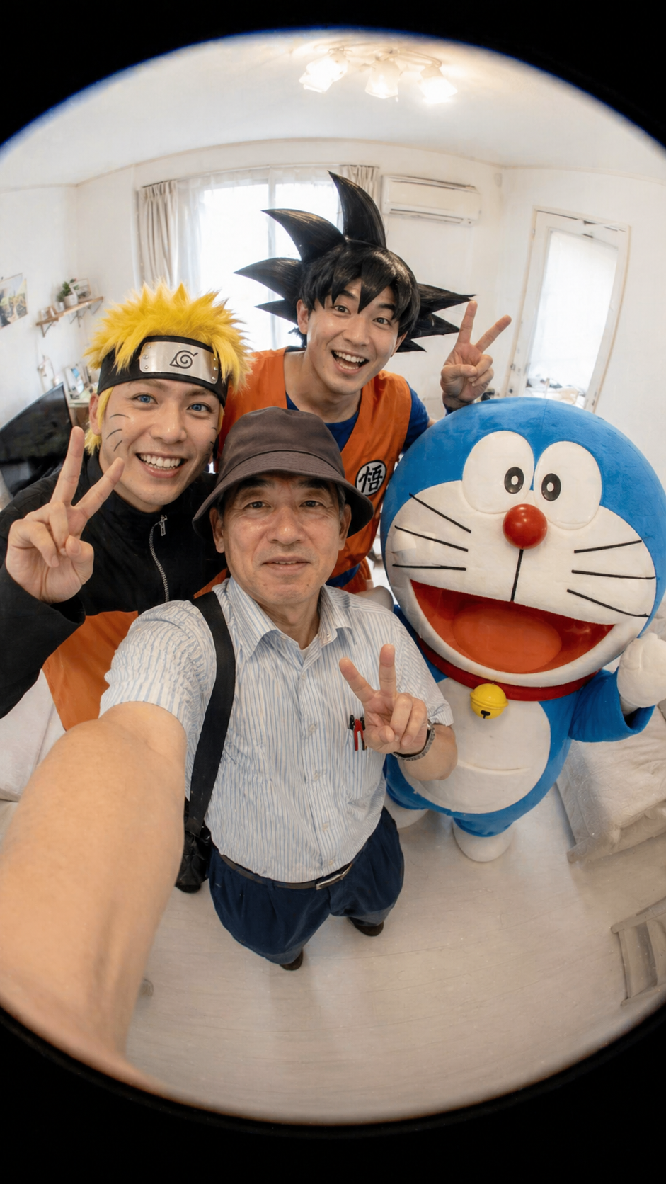 跟動漫明星合照